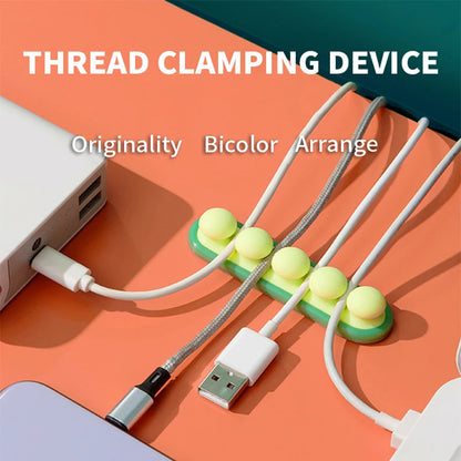 Desktop Cable Management and Charging Station for Phones and Headphones - Organized Storage Solution for Office and Home Use