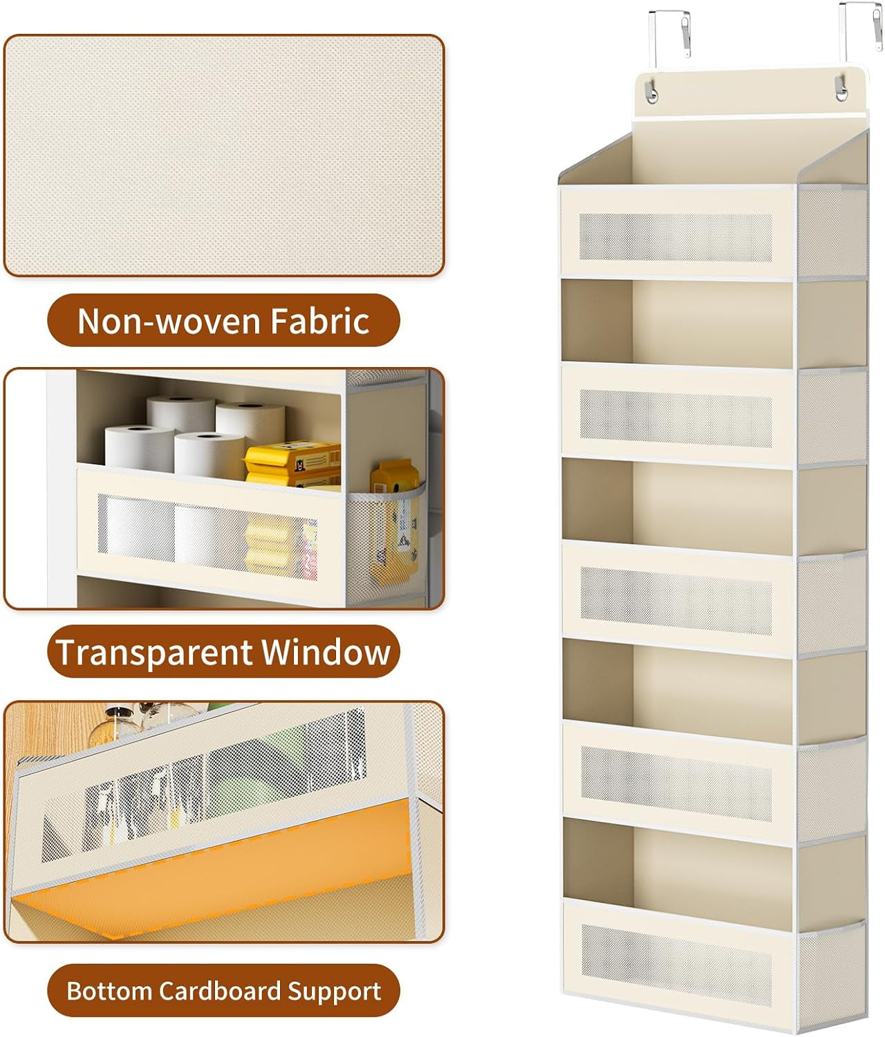 5-Tier Over-the-Door Organizer with 44 lbs Capacity for Standard Doors