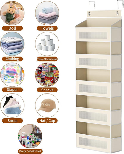 5-Tier Over-the-Door Organizer with 44 lbs Capacity for Standard Doors