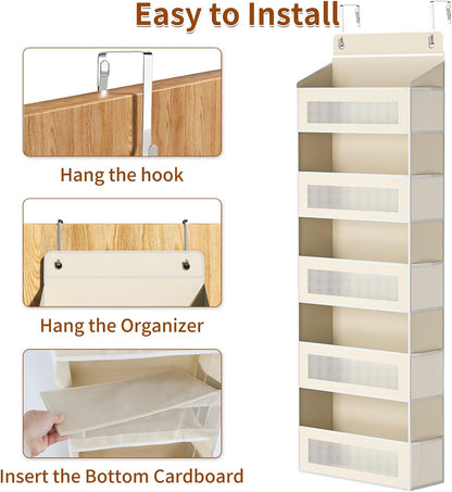 5-Tier Over-the-Door Organizer with 44 lbs Capacity for Standard Doors