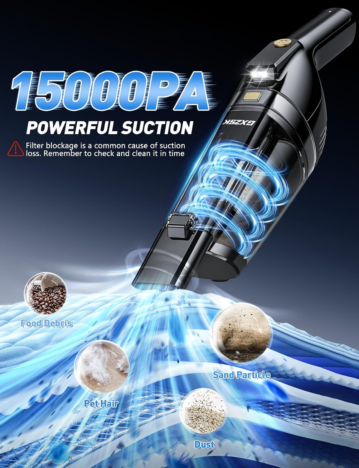 Cordless Rechargeable Handheld Vacuum for Automotive Use