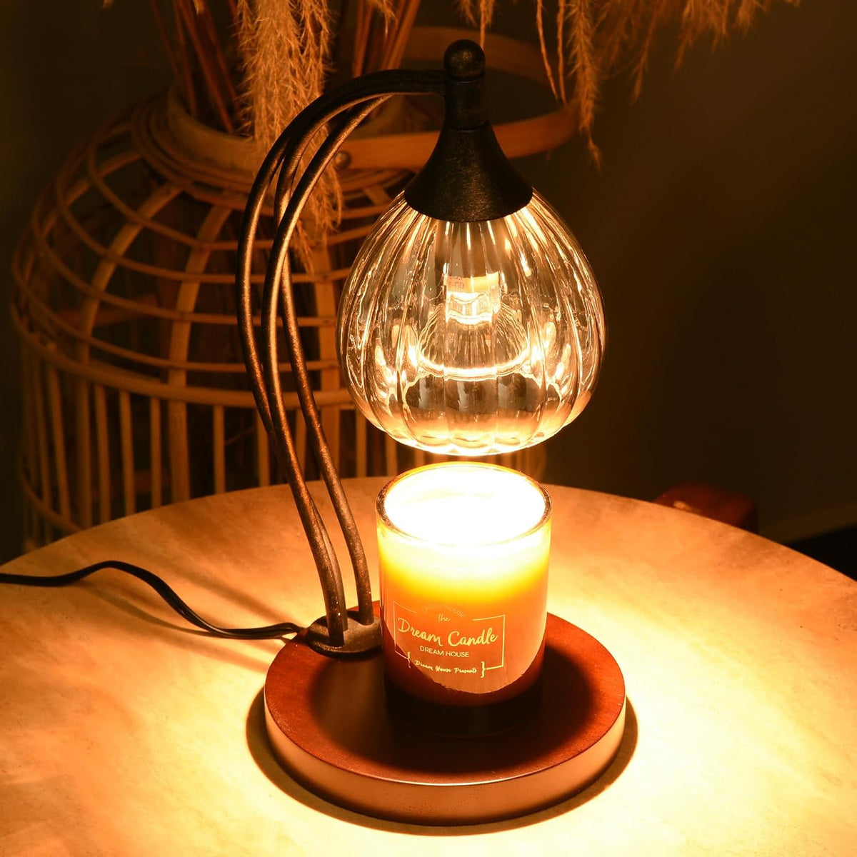 Candle Warmer Lamp with Timer and Dimmer - Electric Lamp for Jar Candles with Two Bulbs - Ideal for Scented Wax and Valentine's Day Gifts - Elegant Silver Home Decor for Women