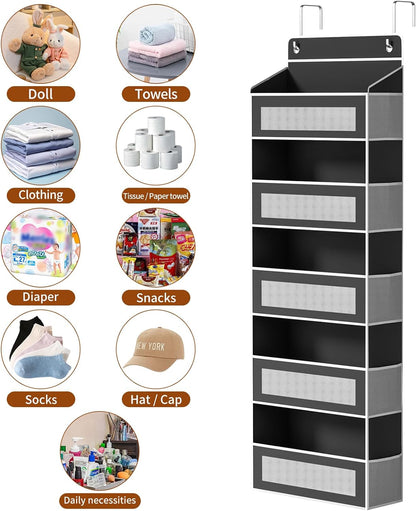 5-Tier Over-the-Door Organizer with 44 lb Capacity for Standard Doors