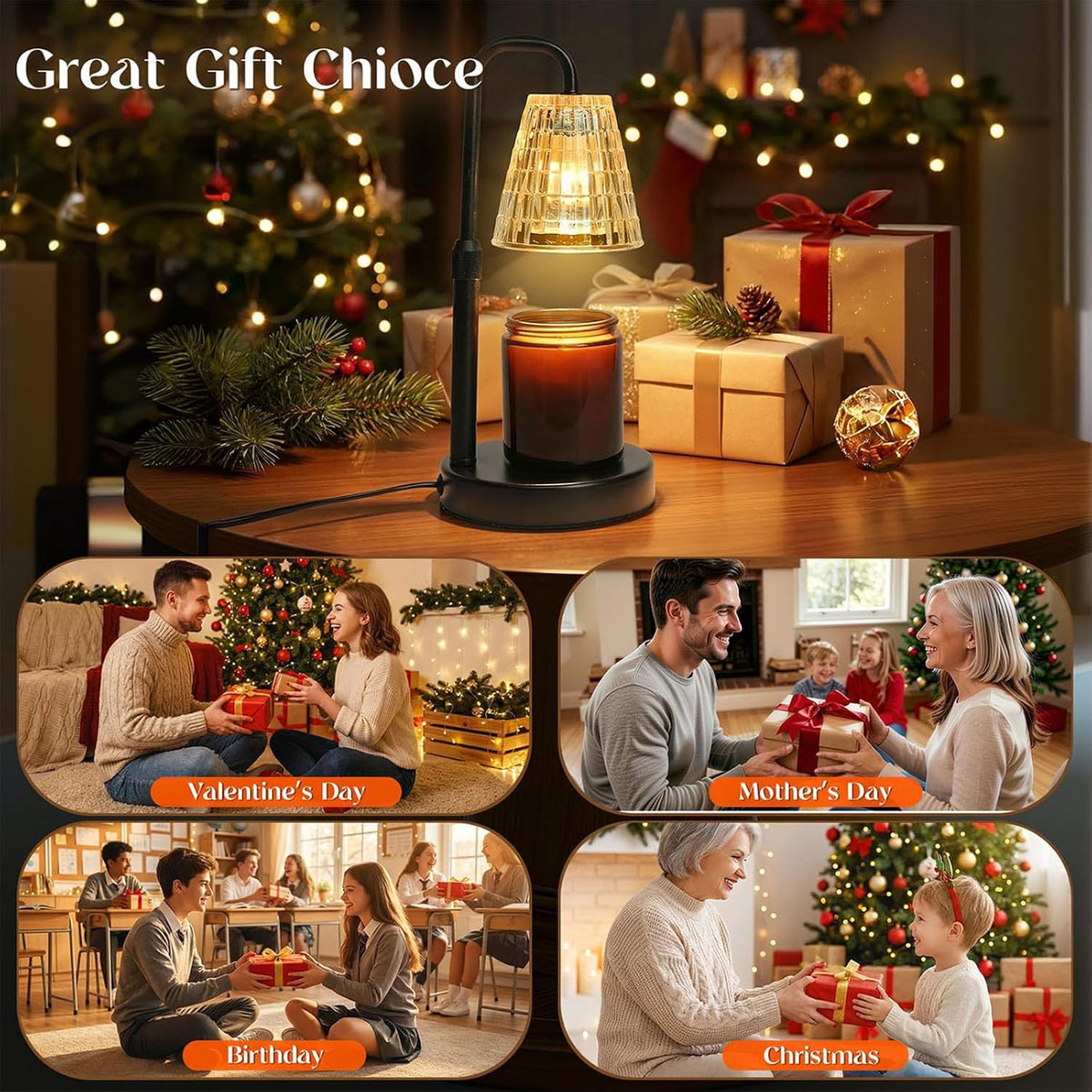 Candle Warmer Lamp with Timer and Dimmable Feature