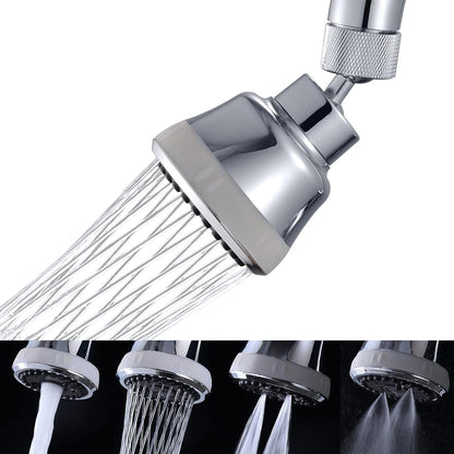 4-Function Faucet Aerator with 360-Degree Swivel Sprayer Attachment, Chrome Finish, 55/64 Inch Female Thread