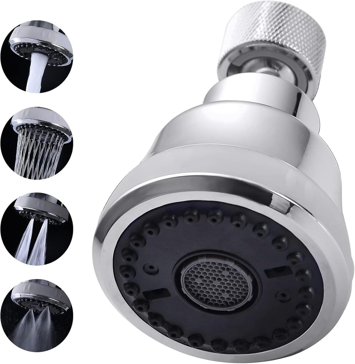 4-Function Faucet Aerator with 360-Degree Swivel Sprayer Attachment, Chrome Finish, 55/64 Inch Female Thread