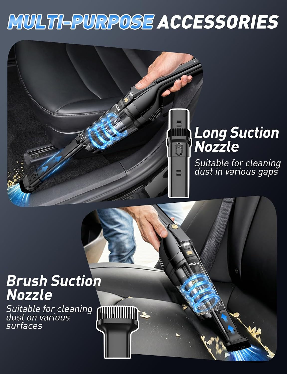 Cordless Rechargeable Handheld Vacuum for Automotive Use
