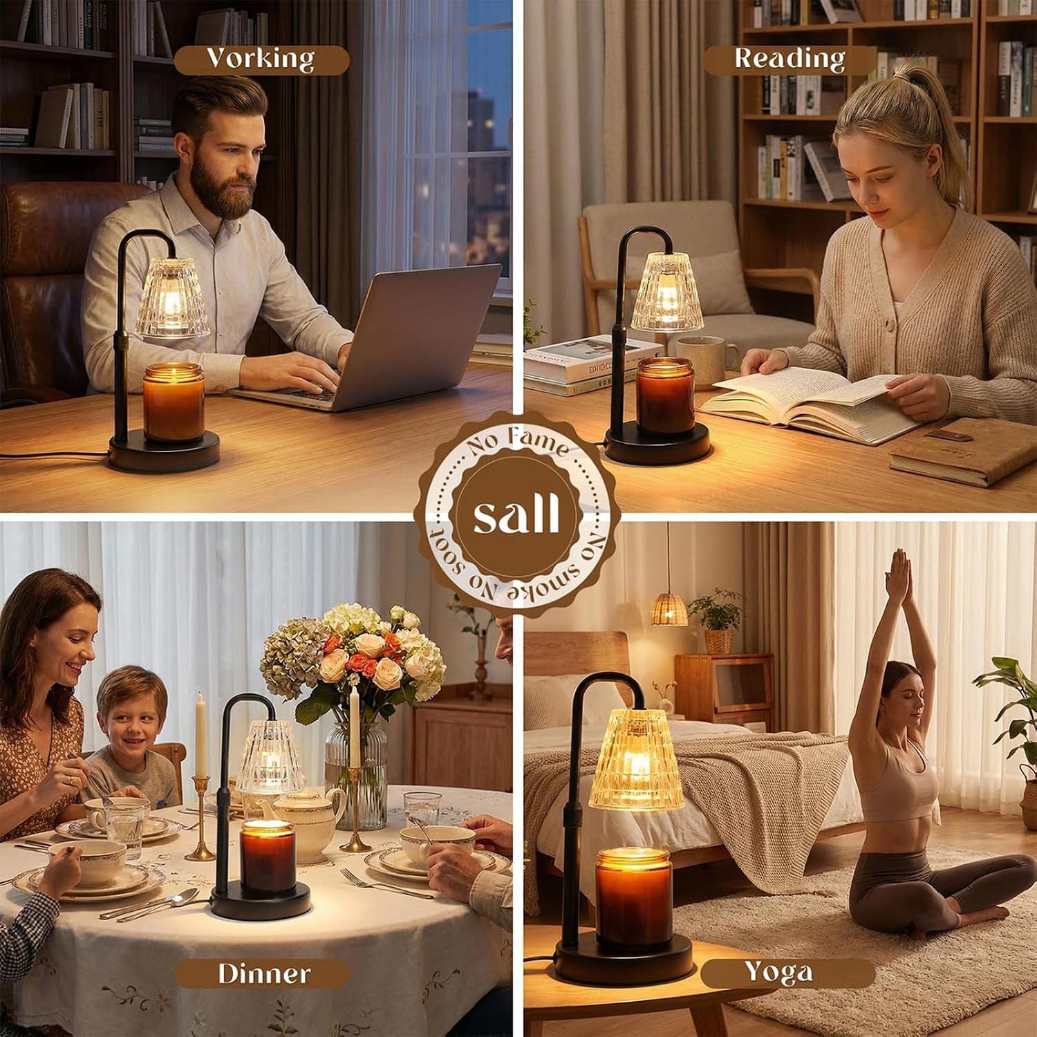 Candle Warmer Lamp with Timer and Dimmable Feature