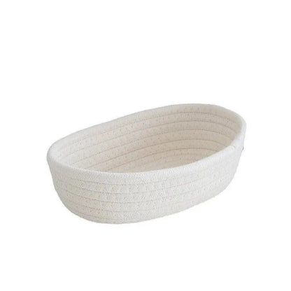 Nordic Cotton Rope Woven Storage Baskets for Organizing Desktop Sundries, Keys, and Cosmetics