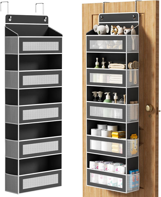 5-Tier Over-the-Door Organizer with 44 lb Capacity for Standard Doors
